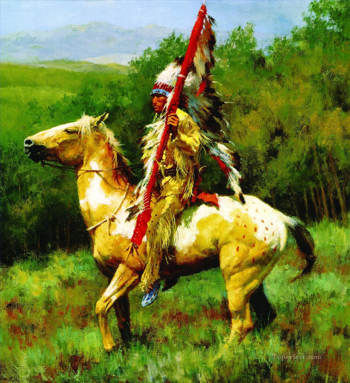 kartiny indeycy severnoy ameriki chevaux Peintures à l'huile